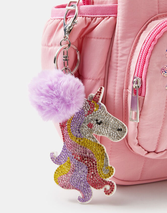 Girls Diamant&eacute; Unicorn Bag Charm, , large