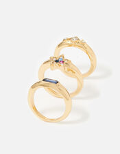 New Decadence Starry Signet Rings, Multi (BRIGHTS-MULTI), large