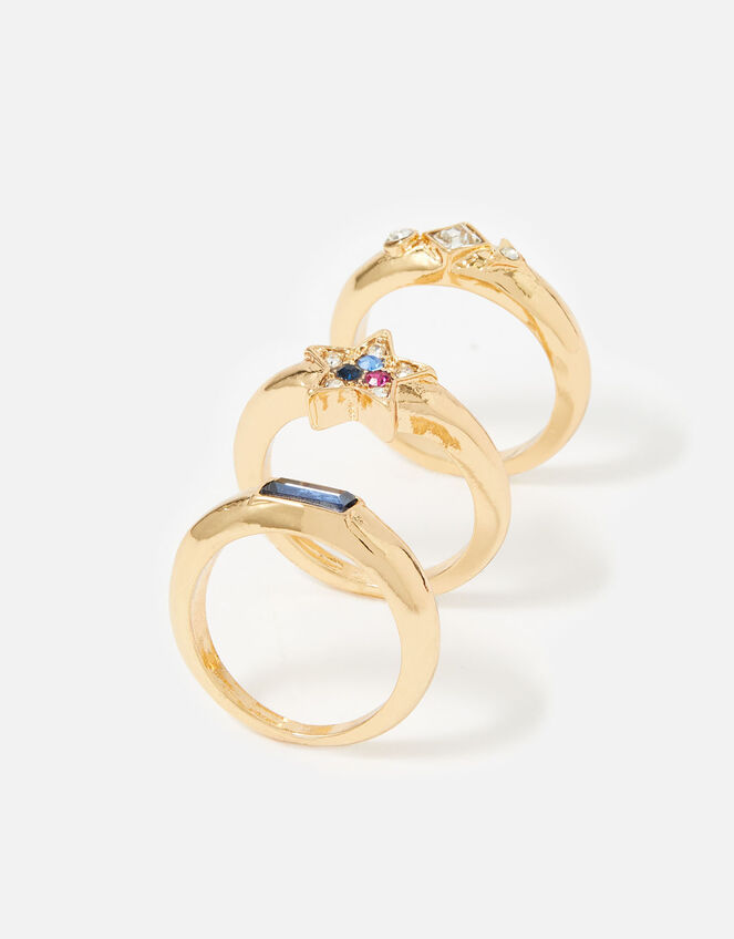 New Decadence Starry Signet Rings, Multi (BRIGHTS-MULTI), large