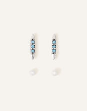 Recycled Sterling Silver Shard Stud Earrings Set of Two, , large