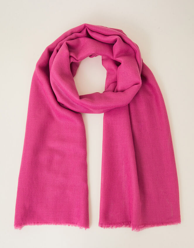 Lightweight Plain Scarf, Pink (PINK), large