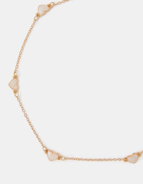 Girls Gemstone Heart Necklace, , large