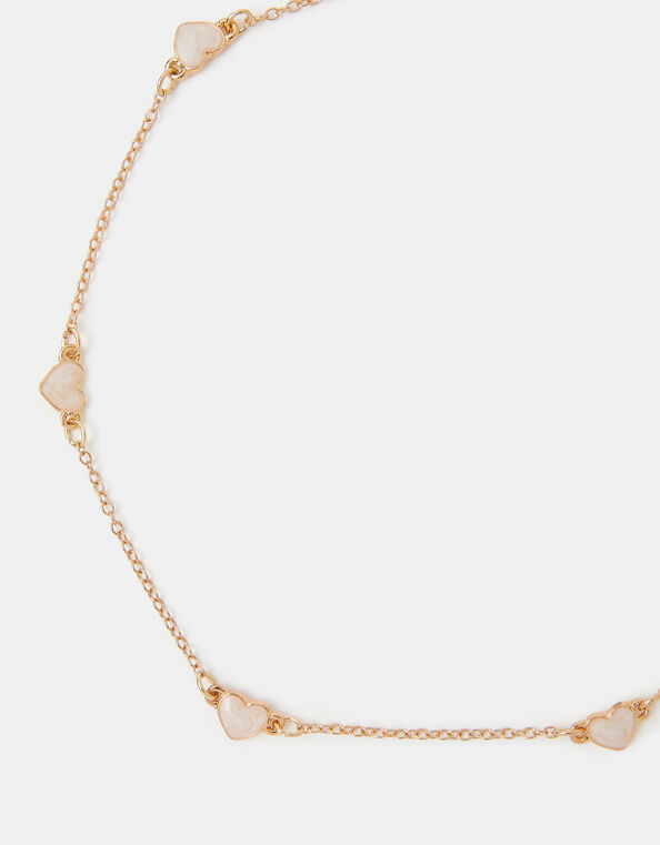 Girls Gemstone Heart Necklace, , large