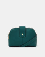 Double-Zip Cross Body Bag, Teal (TEAL), large