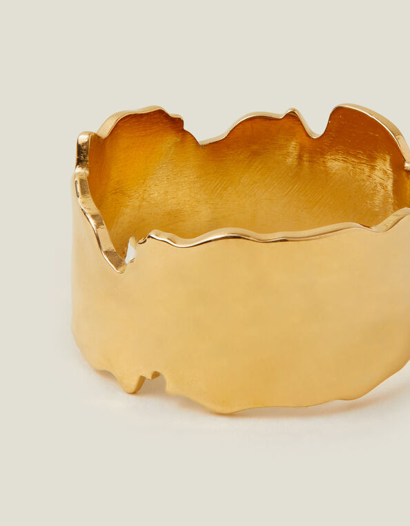 Stainless Steel Chunky Band Ring, Gold (GOLD), large