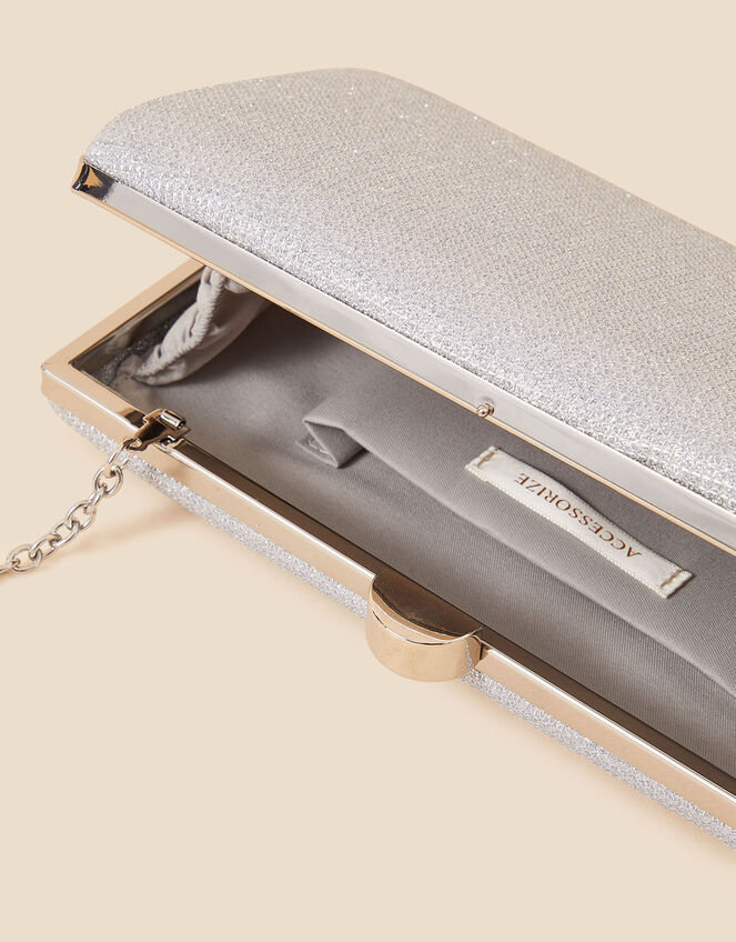 Mini clutch bag with metallic hardware main image 0