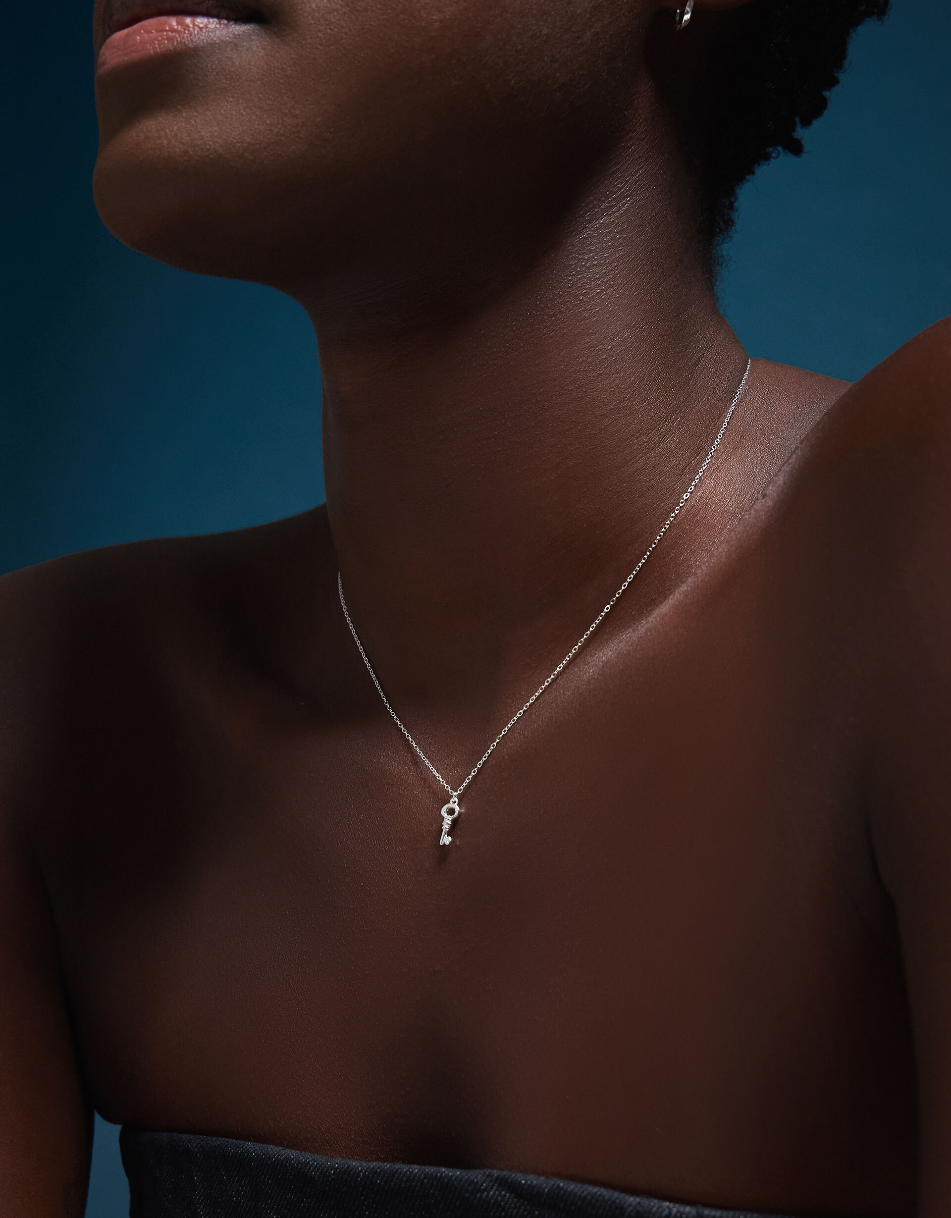 Sterling Silver Key Pendant Necklace | Sterling Silver