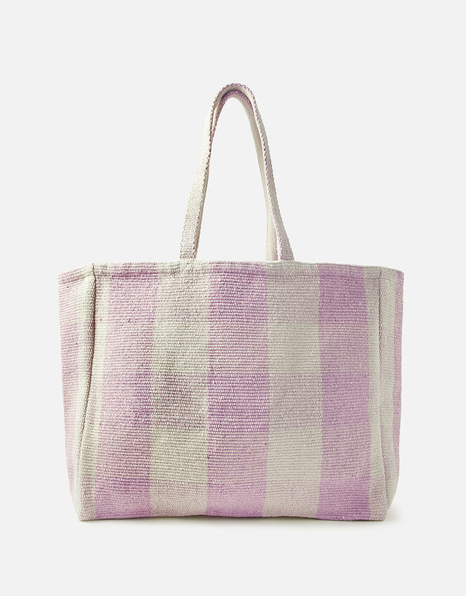 Gigi Gingham Tote, Purple (LILAC), large