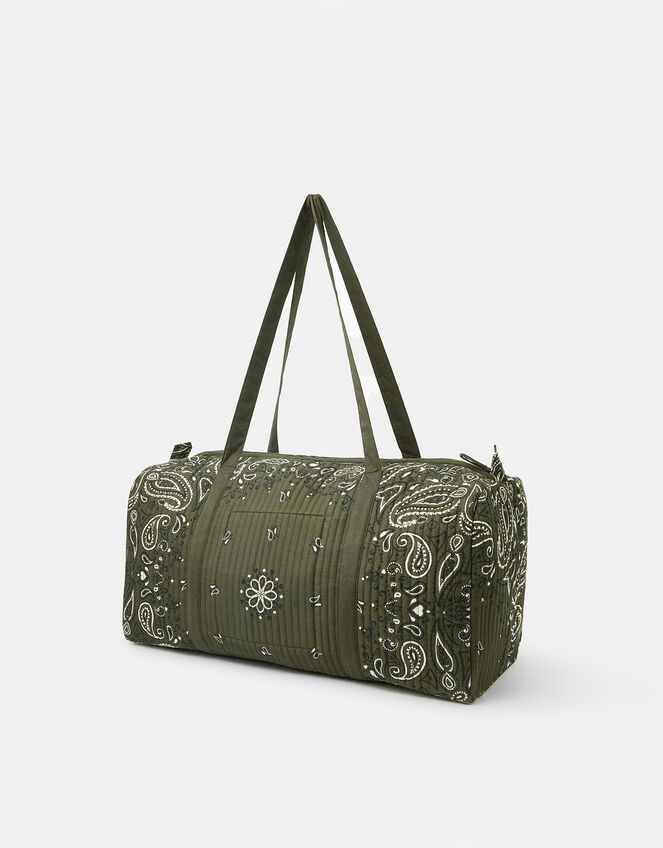 Quilted Paisley Weekend Bag, , large