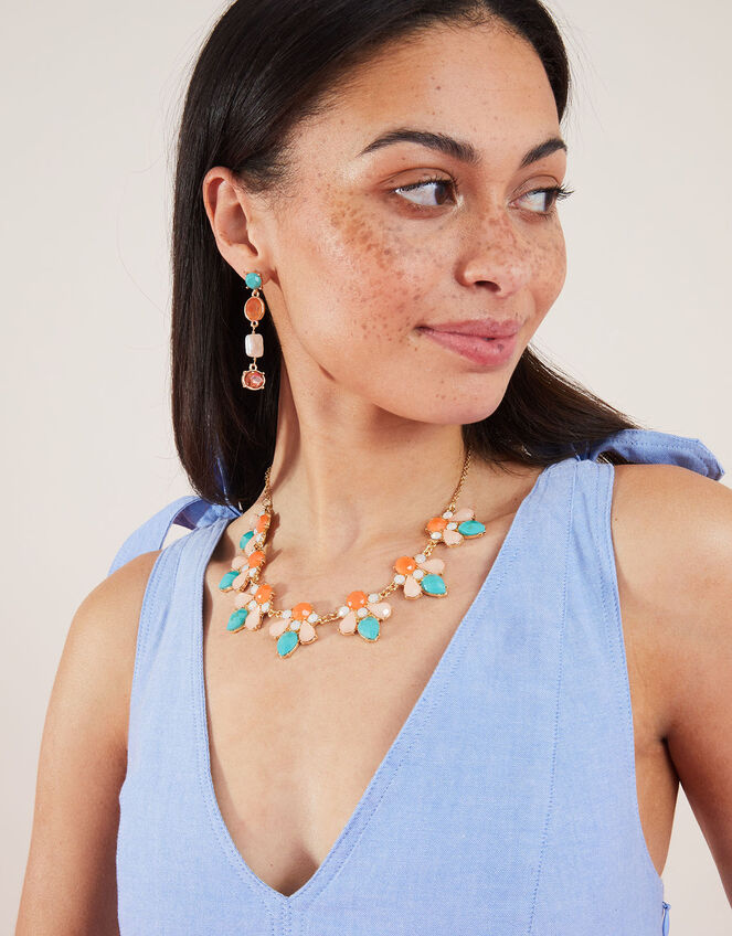 Eclectic Gem Statement Necklace, , large