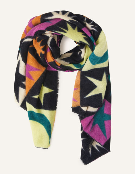 Star and Moon Print Scarf, , large