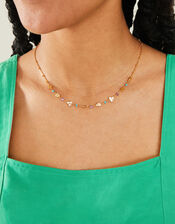 14ct Gold-Plated Bead Bobble Chain Necklace, , large