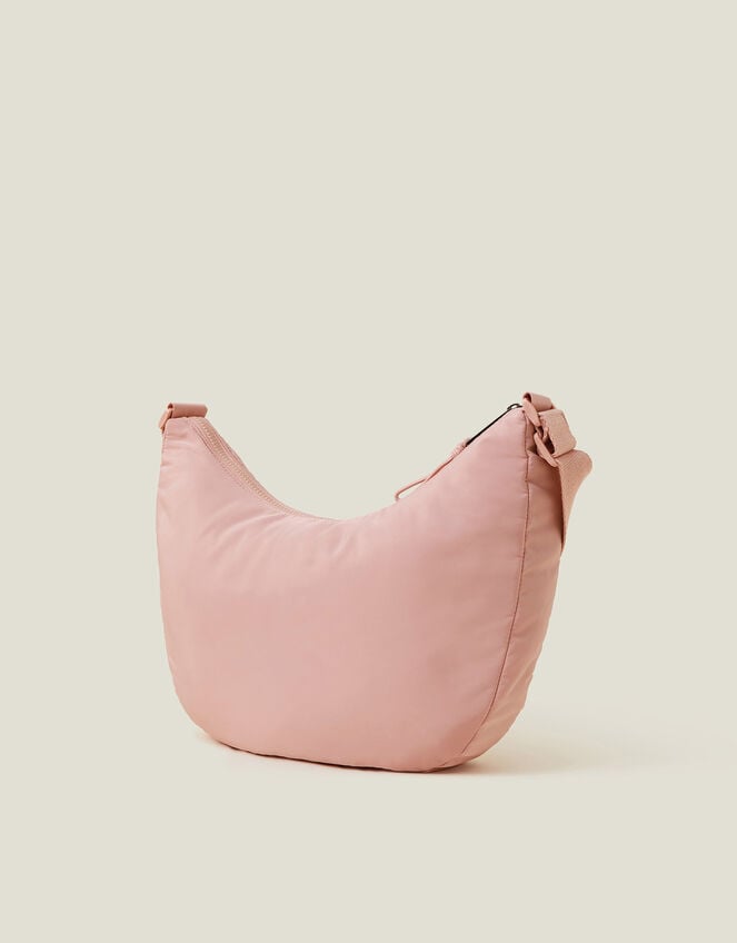 Large Floral Quilted Sling Bag, Pink (BLUSH), large