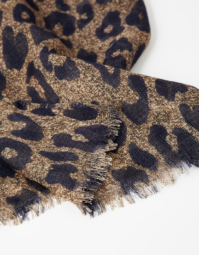 Luna Leopard Print Scarf , , large
