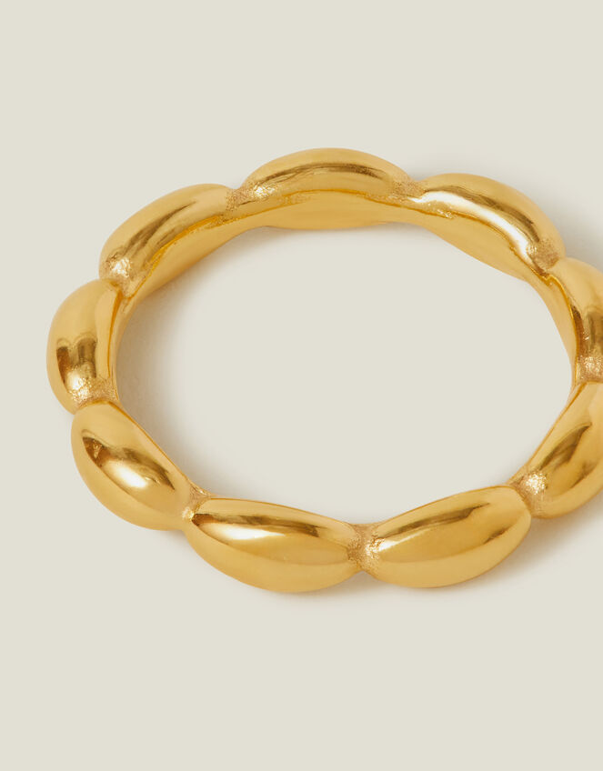 14ct Gold-Plated Stainless Steel Bubble Ring, Gold (GOLD), large