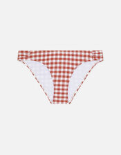 Gingham Bikini Briefs, Orange (RUST), large