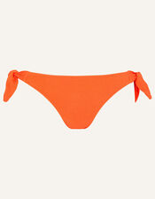 Crinkle Bunny Tie Bikini Bottoms, Orange (ORANGE), large