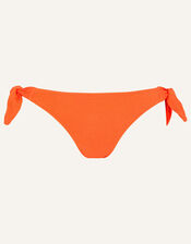 Crinkle Bunny Tie Bikini Bottoms, Orange (ORANGE), large