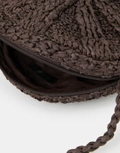 Raffia Circle Crossbody Bag, , large