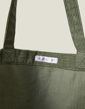 Daisy Embroidered Corduroy Shopper Bag, , large