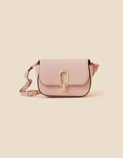 Large Clasp Cross-Body Bag, Nude (NUDE), large