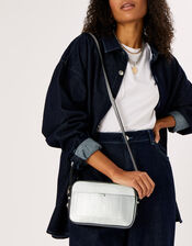 Piper Camera Cross-Body Bag, Silver (SILVER), large
