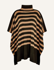 Stripe Rollneck Poncho, Multi (DARKS-MULTI), large