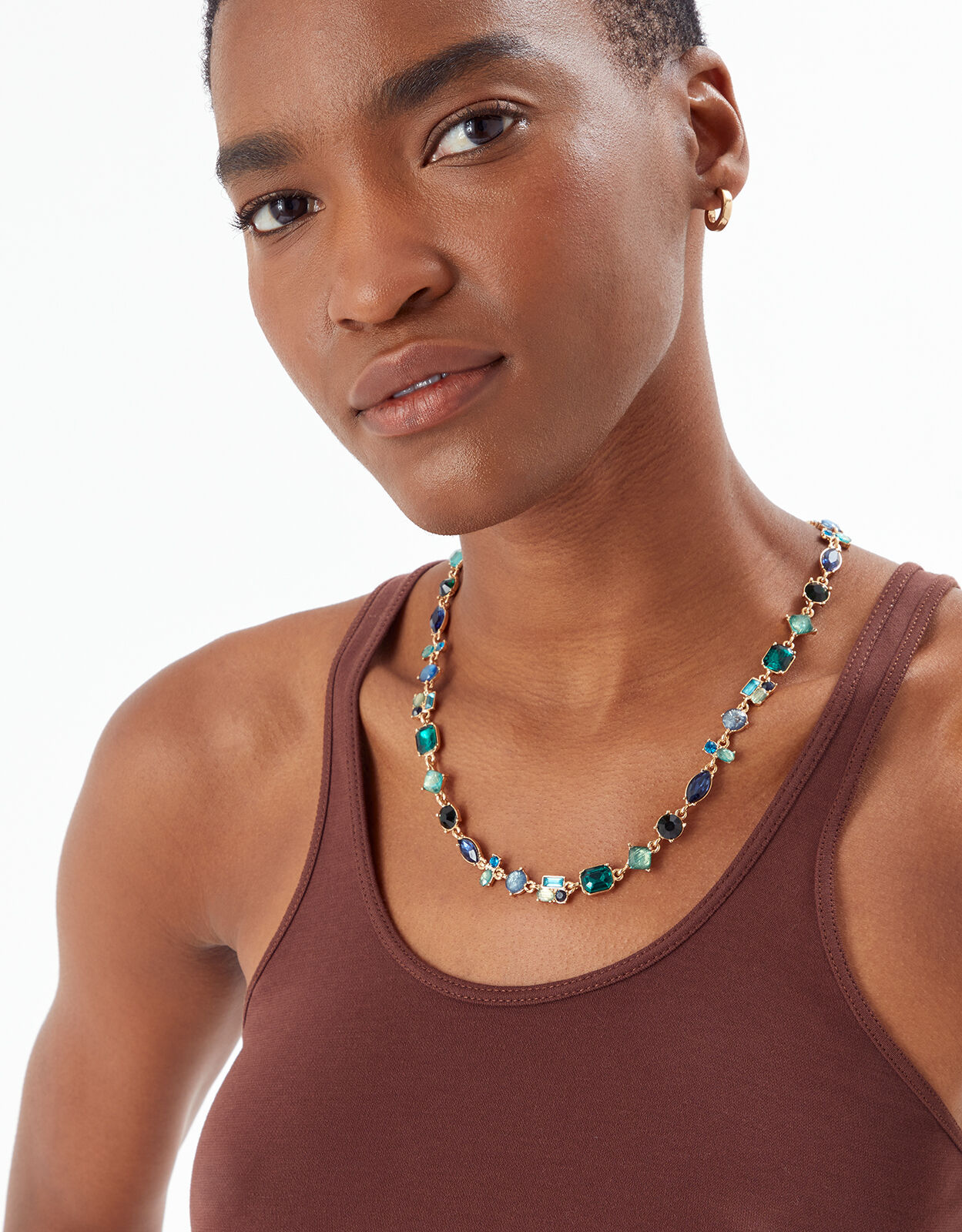 Stone collar necklace on sale