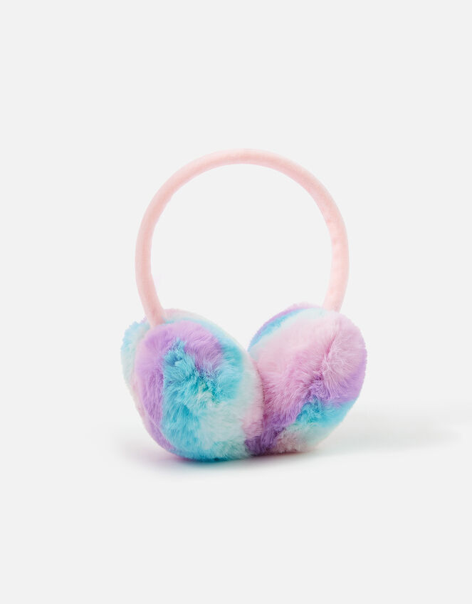 Girls Heart Stripe Ear Muffs, Multi (BRIGHTS-MULTI), large