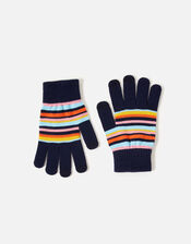 Stripe Stretch Touchscreen Gloves, , large
