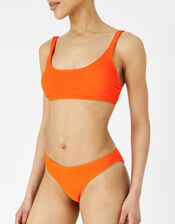 Crinkle Bikini Bottoms, Orange (ORANGE), large