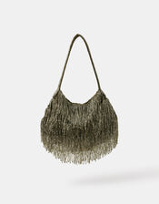 Beaded Fringe Handbag, , large
