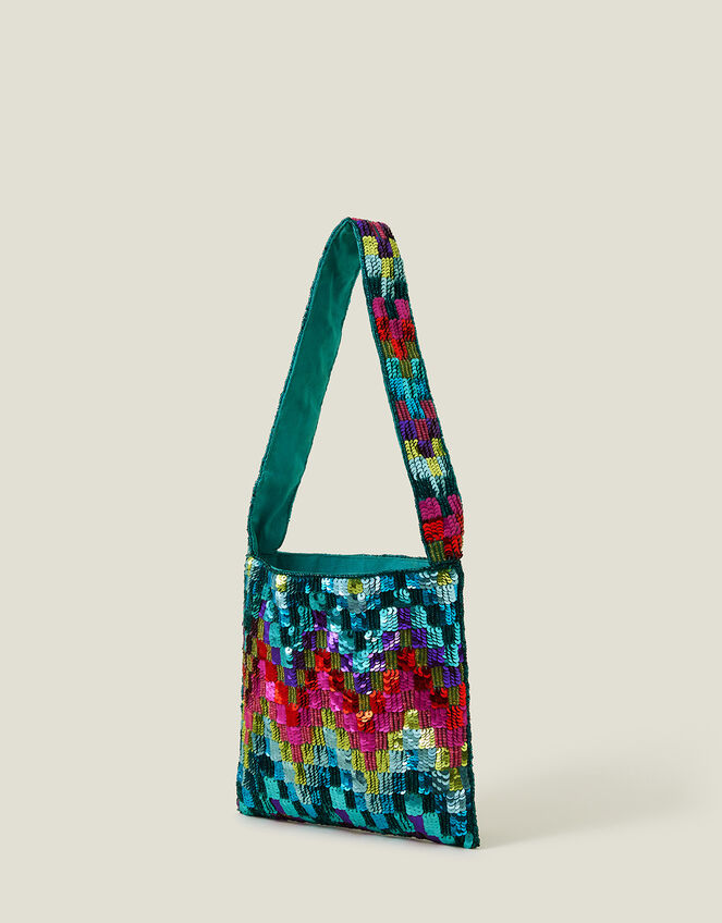Sequin Zig Zag Bag, , large