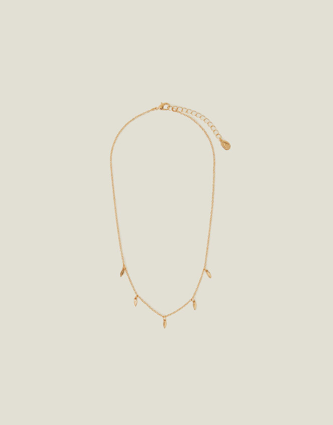 Leaf Station Necklace, , large