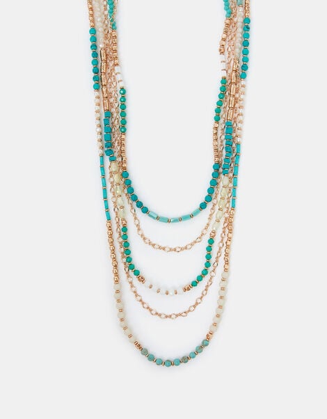Layered Beaded Necklace, , large