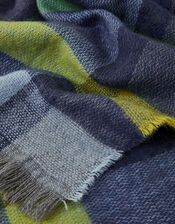 Woven Check Blanket Scarf, , large