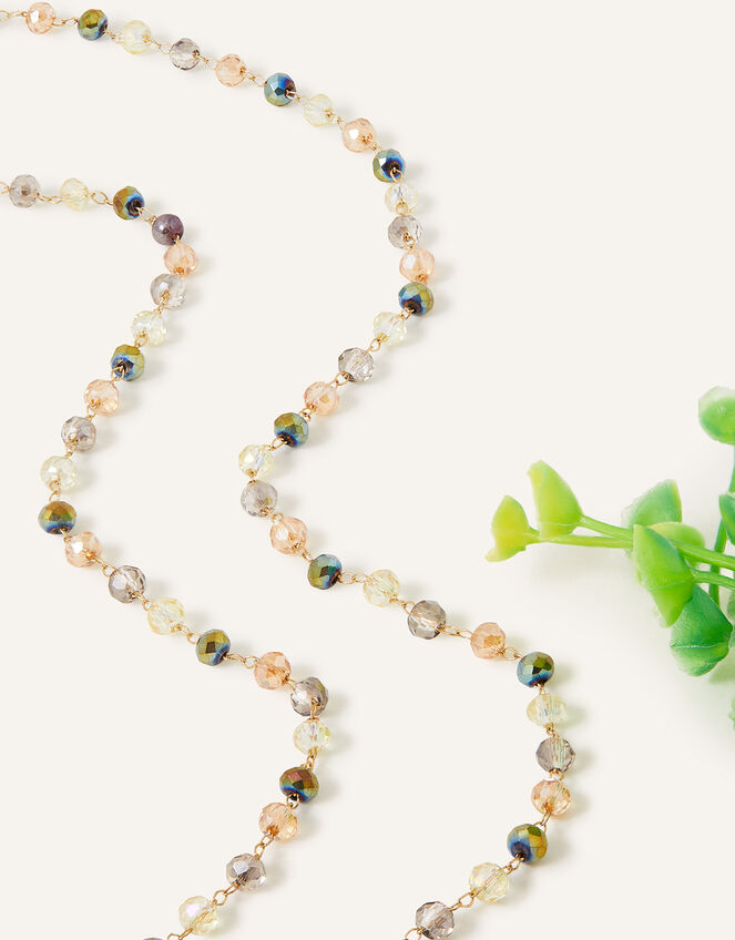 14ct Gold-Plated Long Beaded Necklace, , large