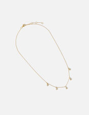 Gold Vermeil Zircon Stationed Necklace, , large
