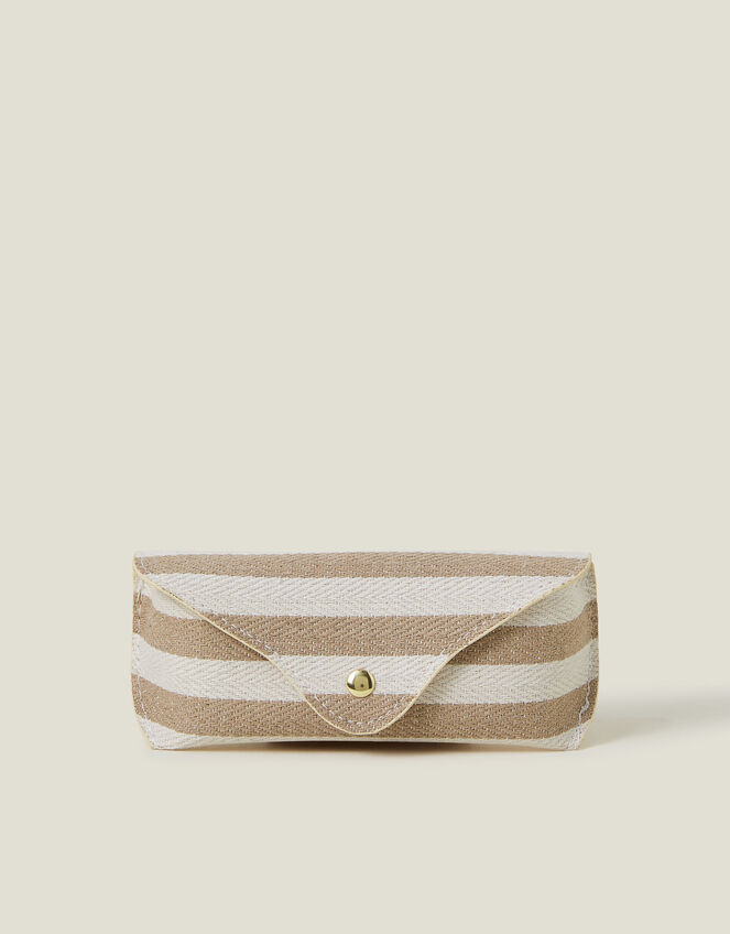Stripe Structured Sunglasses Case, , large