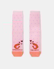 Shrimply The Best Socks Pink, , large
