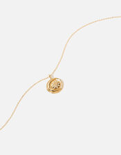 Gold-Plated Spinner Pendant Necklace, , large