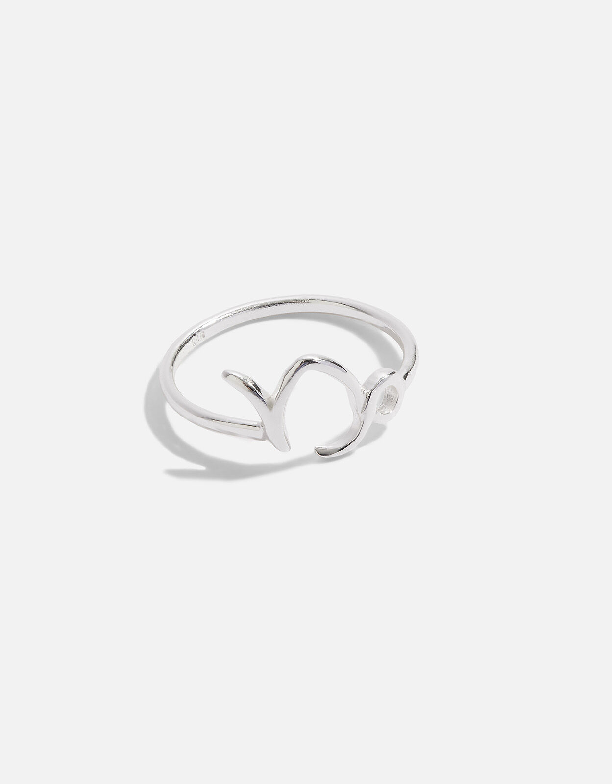 Sterling Silver Zodiac Capricorn Ring Silver Sterling silver