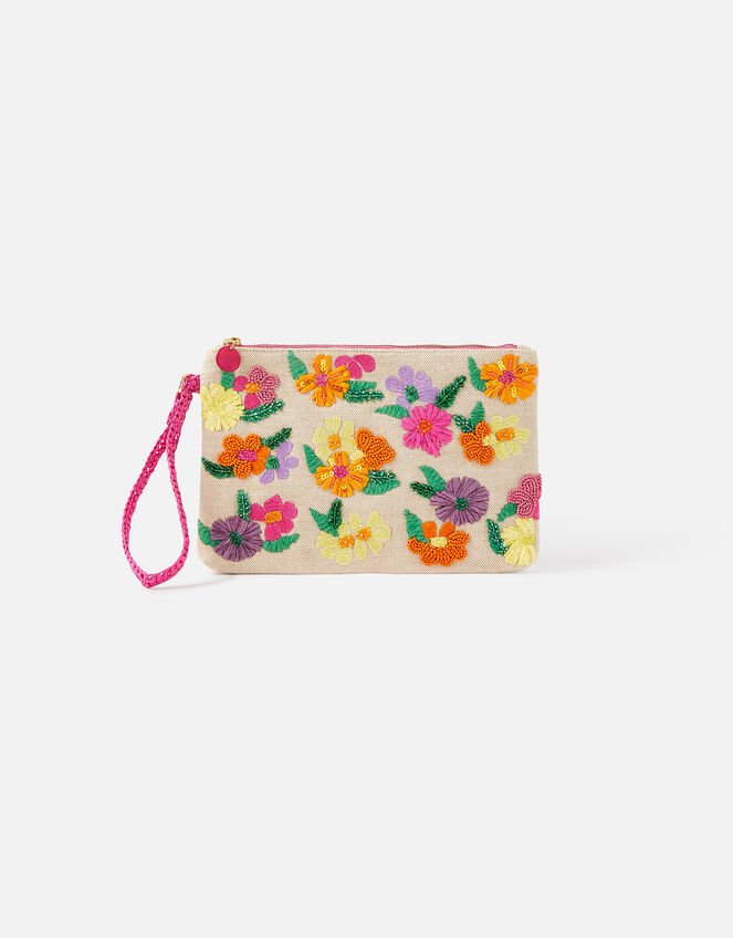Bright Floral Clutch Bag, , large