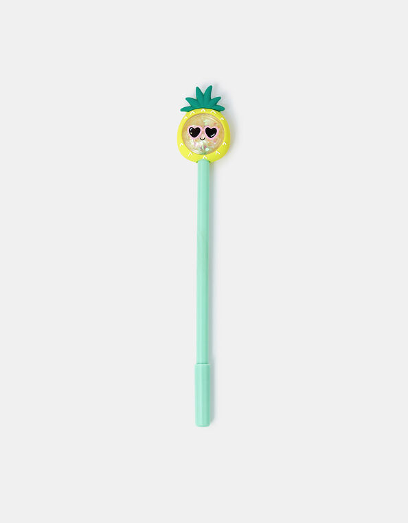 Girls Pineapple Topper Pen Yellow, , large