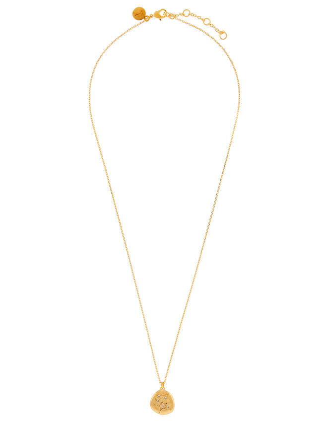 Gold-Plated Opal Zodiac Necklace - Aquarius, , large