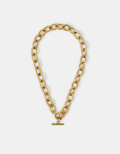 Stainless Steel Chunky T-Bar Necklace, , large