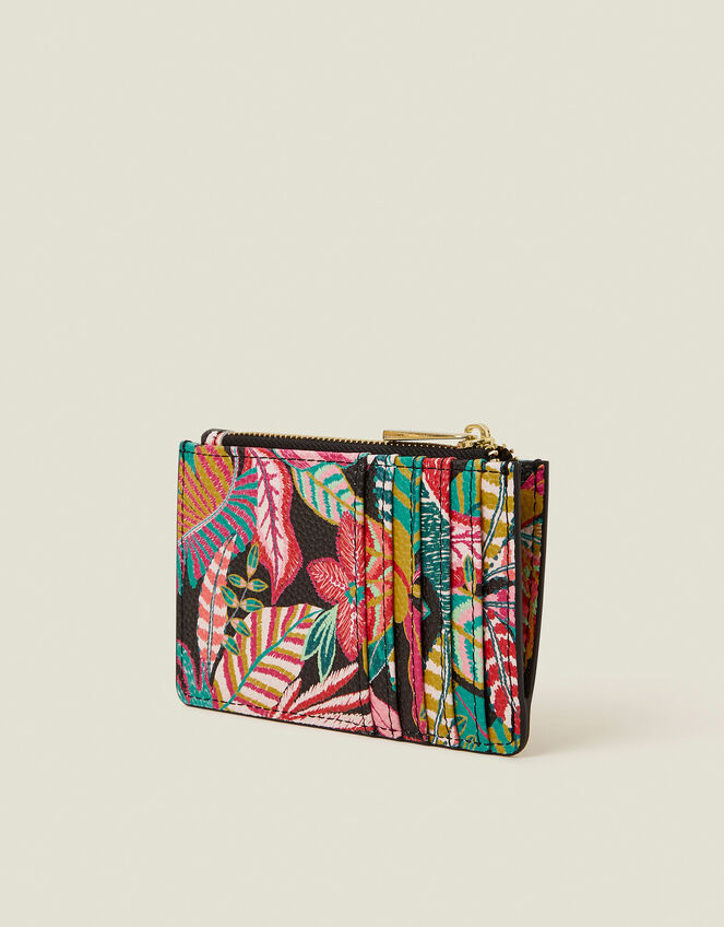 Tropical Leaf Print Card Holder, , large