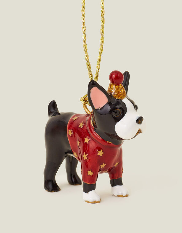 Enamel Frenchie Hanging Decoration, , large