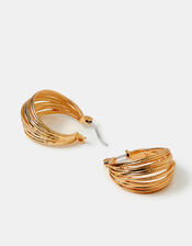 Multi Strand Hoop Earrings, Gold (GOLD), large