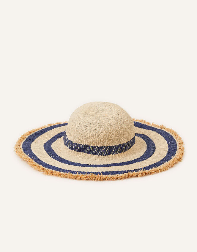 Freya Stripe Floppy Hat, , large